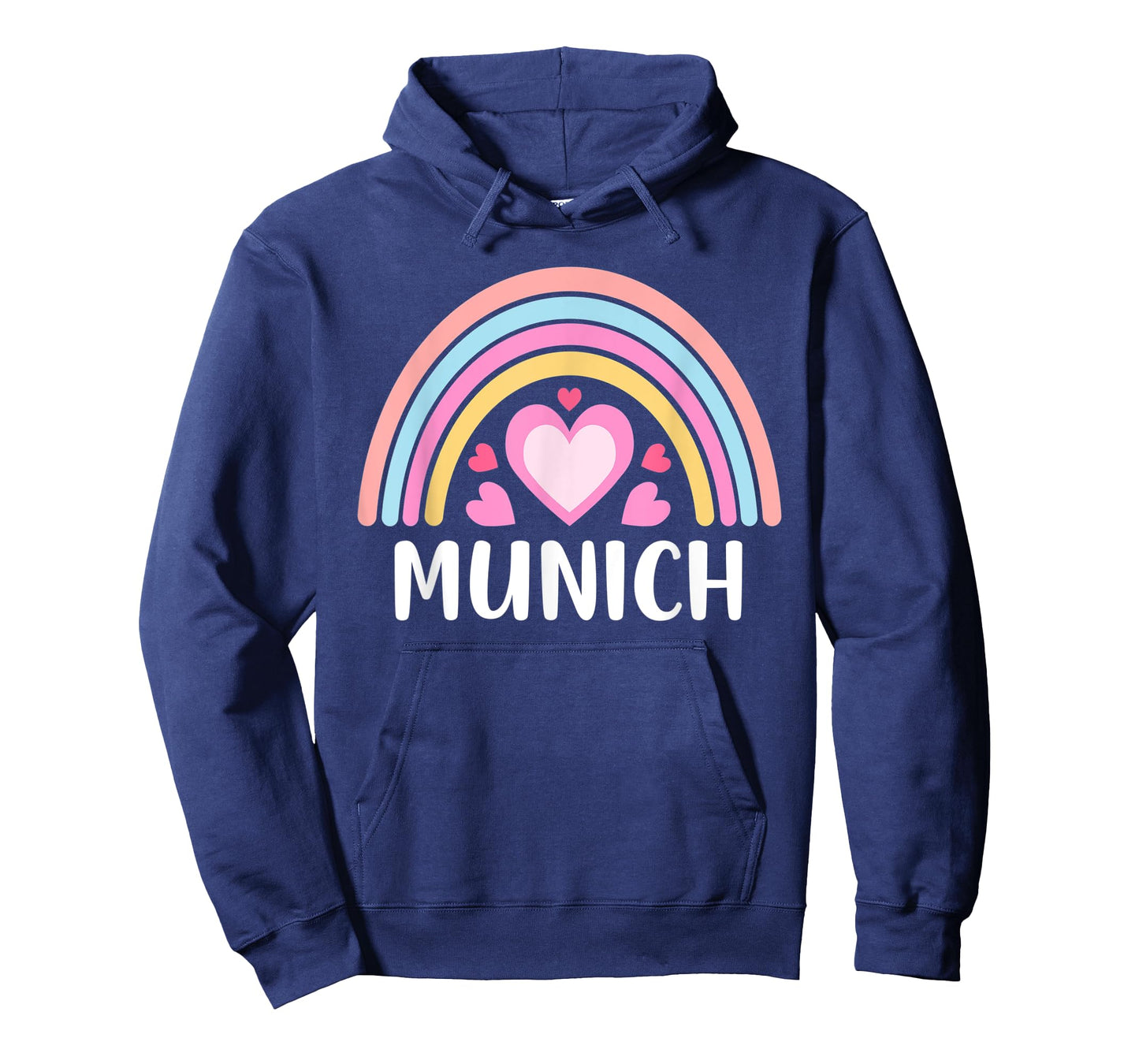 Munich Germany for Women Rainbow Hearts T-Shirt