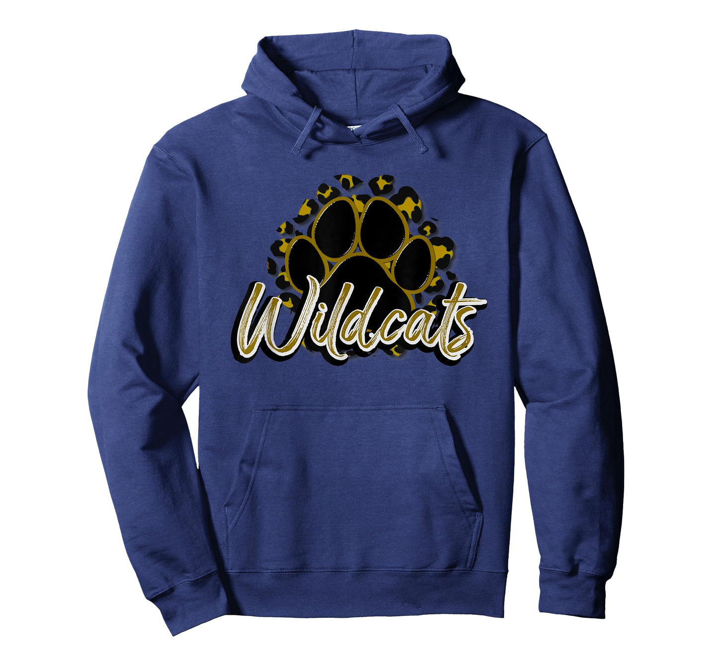 Wildcats Gold Black Cheetah School Sports Fan Team Spirit T-Shirt