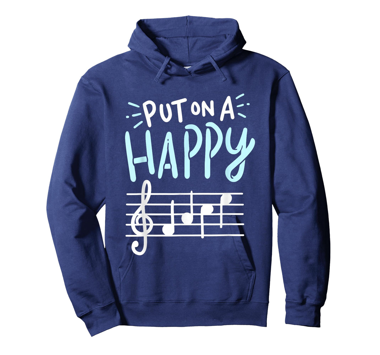 Put On A Happy Face Music - Funny Music Teacher T-Shirt Small