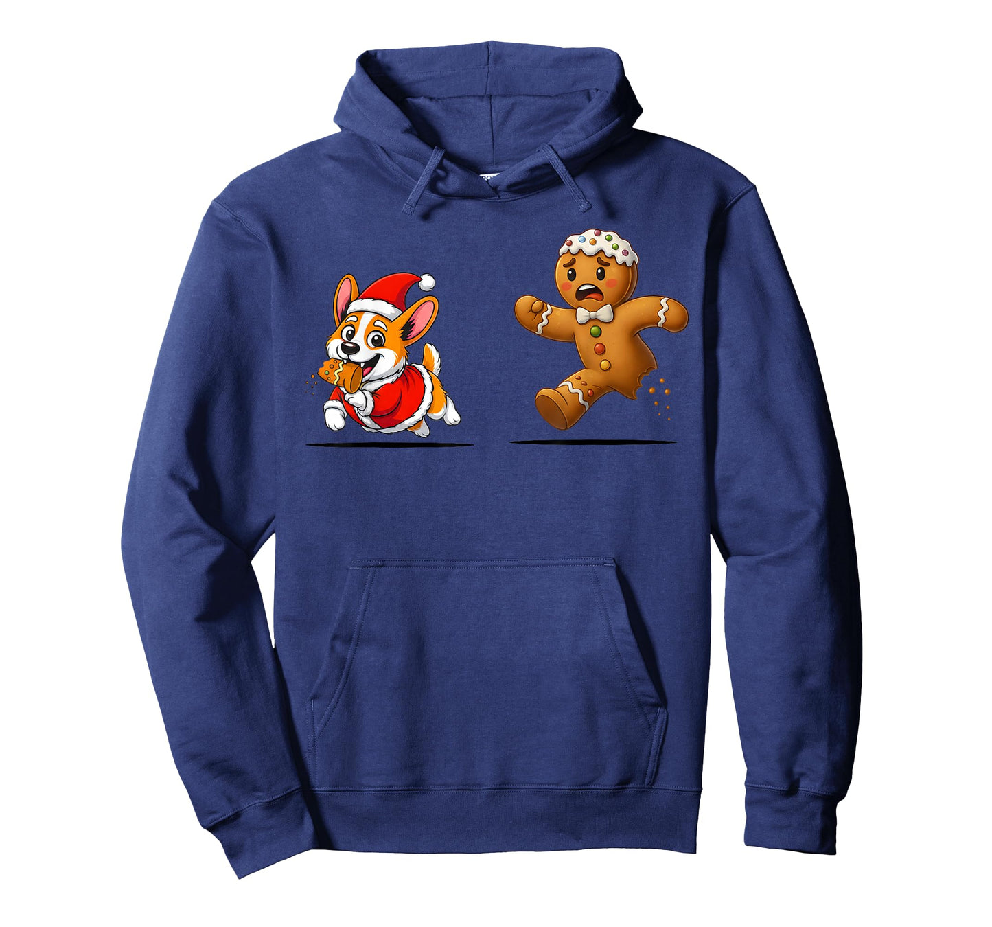 Gingerbread Cookie Chasing Corgi Christmas Dog Mom Pet Lover T-Shirt