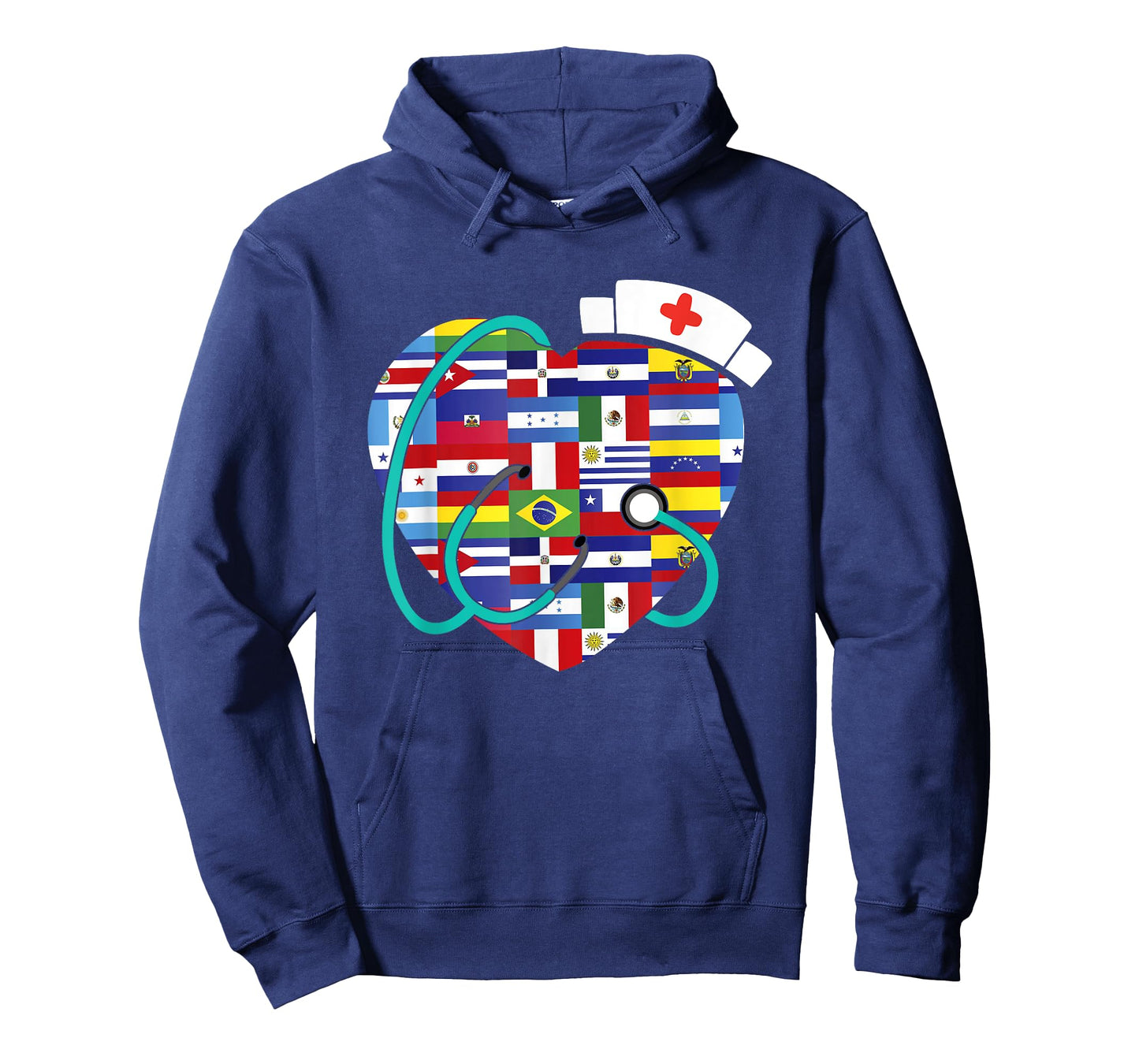 Hispanic Heritage Month Latino Countries Flags Nurse T-Shirt