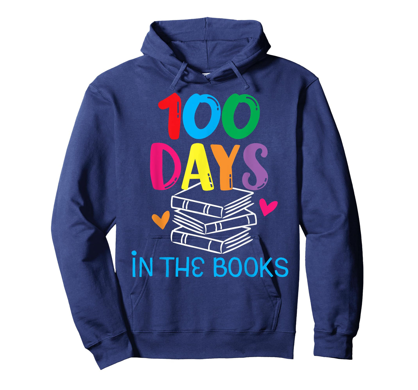 100 Days in The Books - Book Lover English Reading Teacher T-Shirt for Men Women Kids