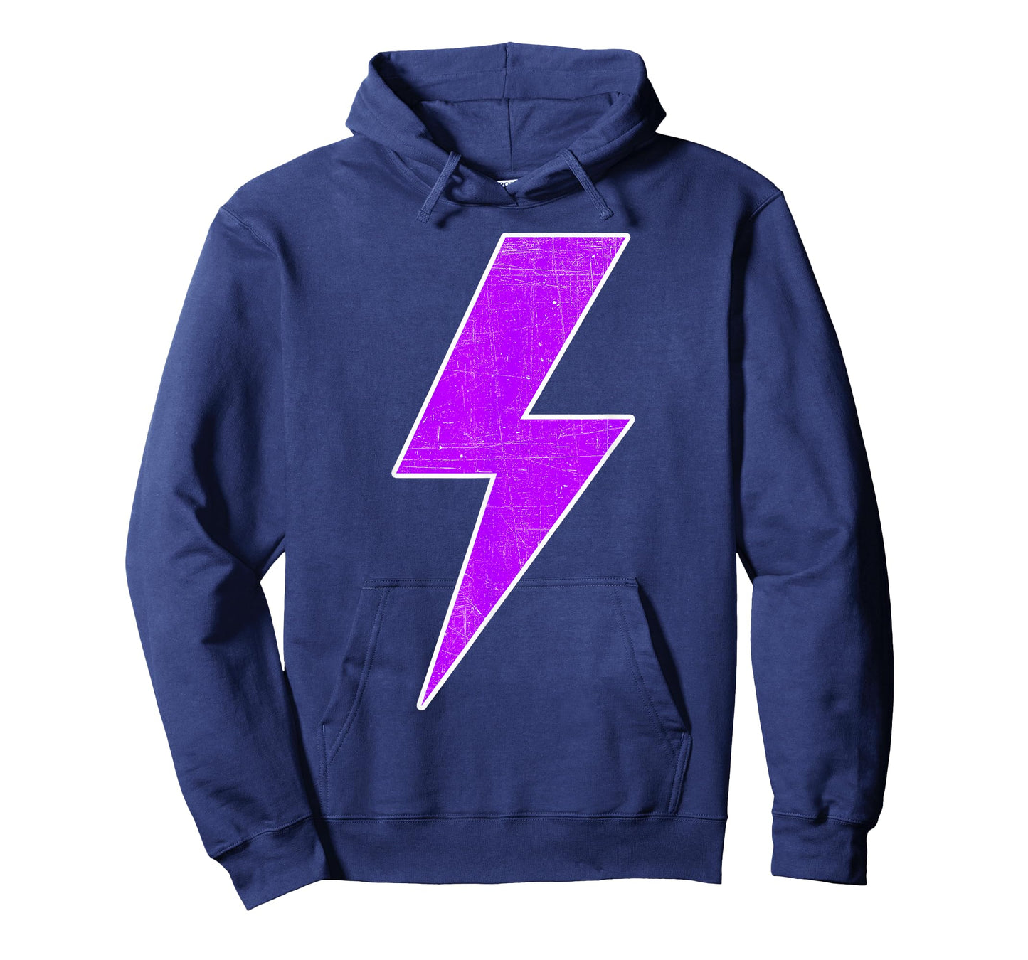 Bolt Lightning Purple White Design Team Sports T-Shirt
