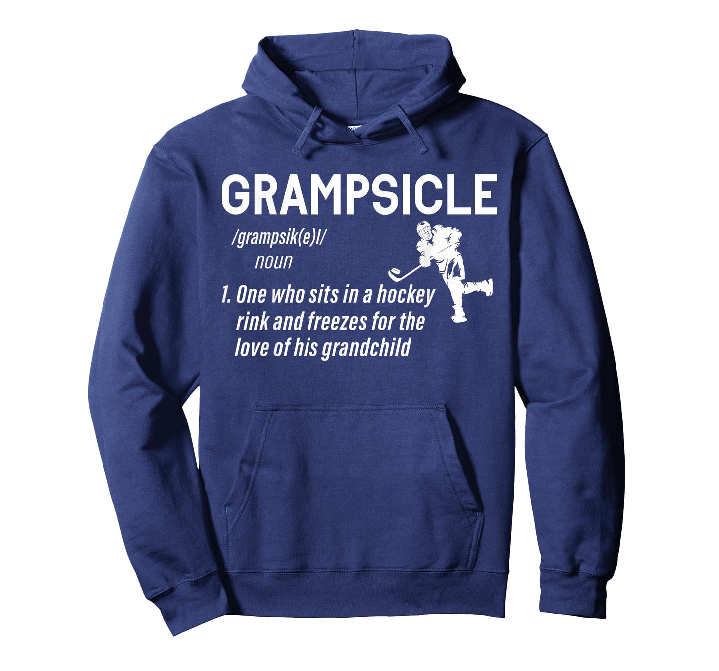 Grampsicle Definition Grandpa Ice Hockey Puck Stick Sports T-Shirt