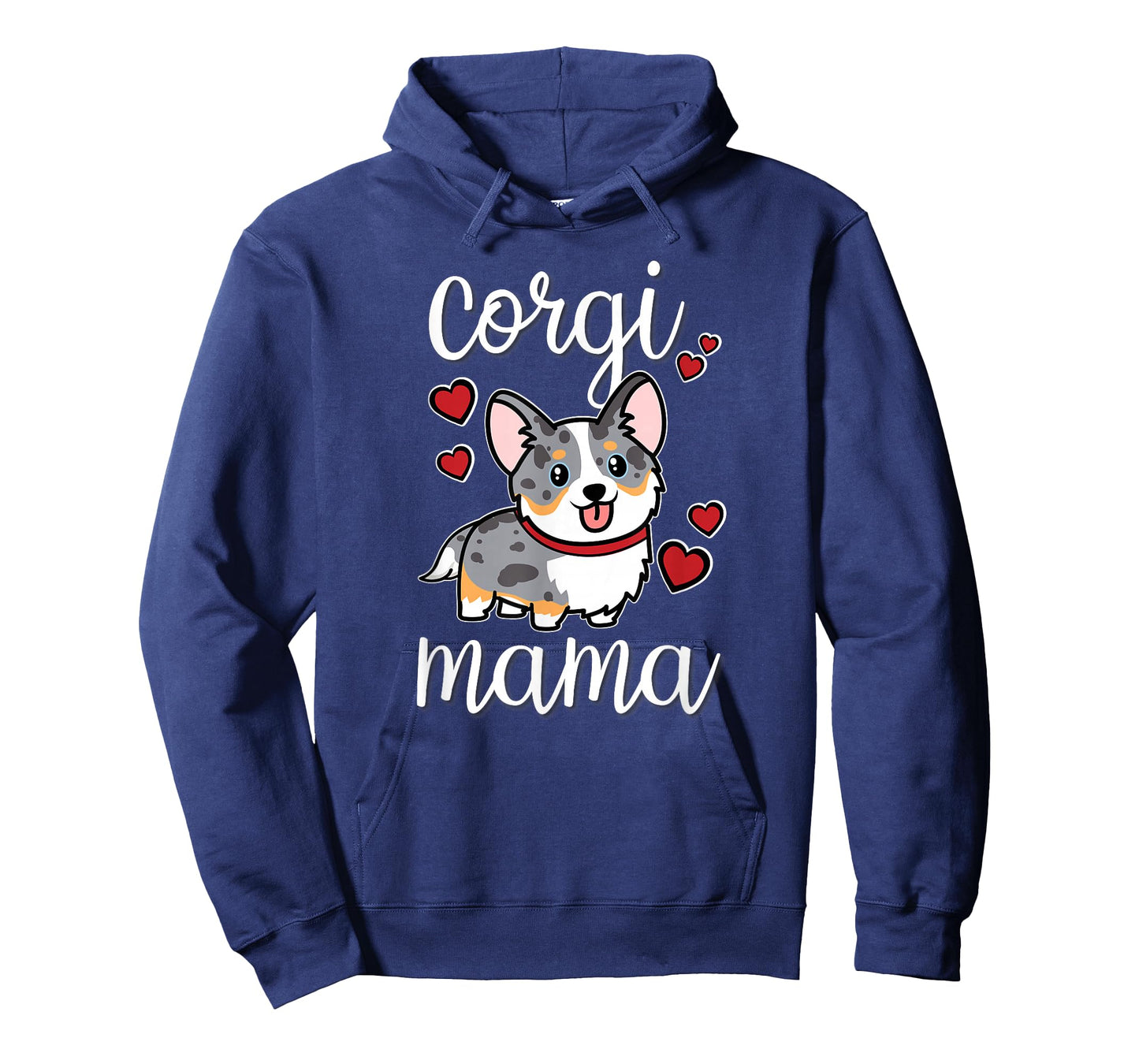 Funny Kawaii Mama Mom Cardigan Blue Merle Corgi Lover T-Shirt