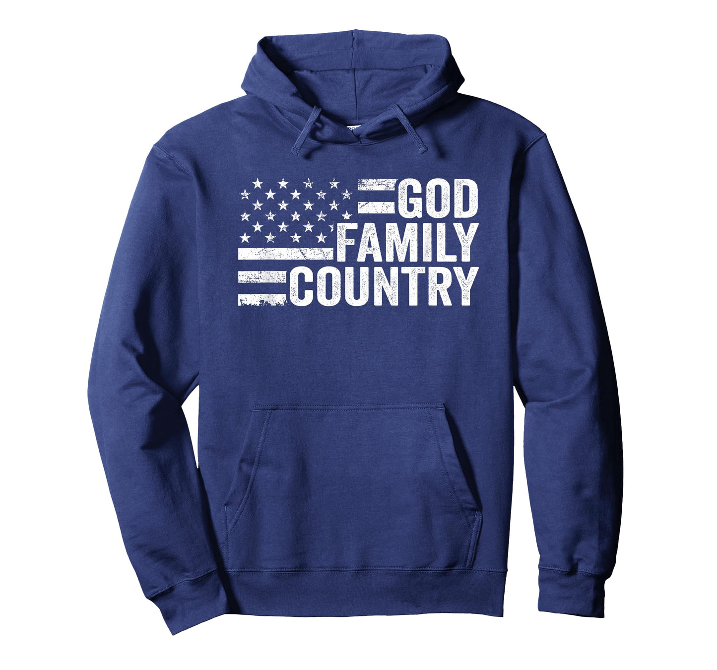 God Family Country - Patriotic Christian American Flag T-Shirt