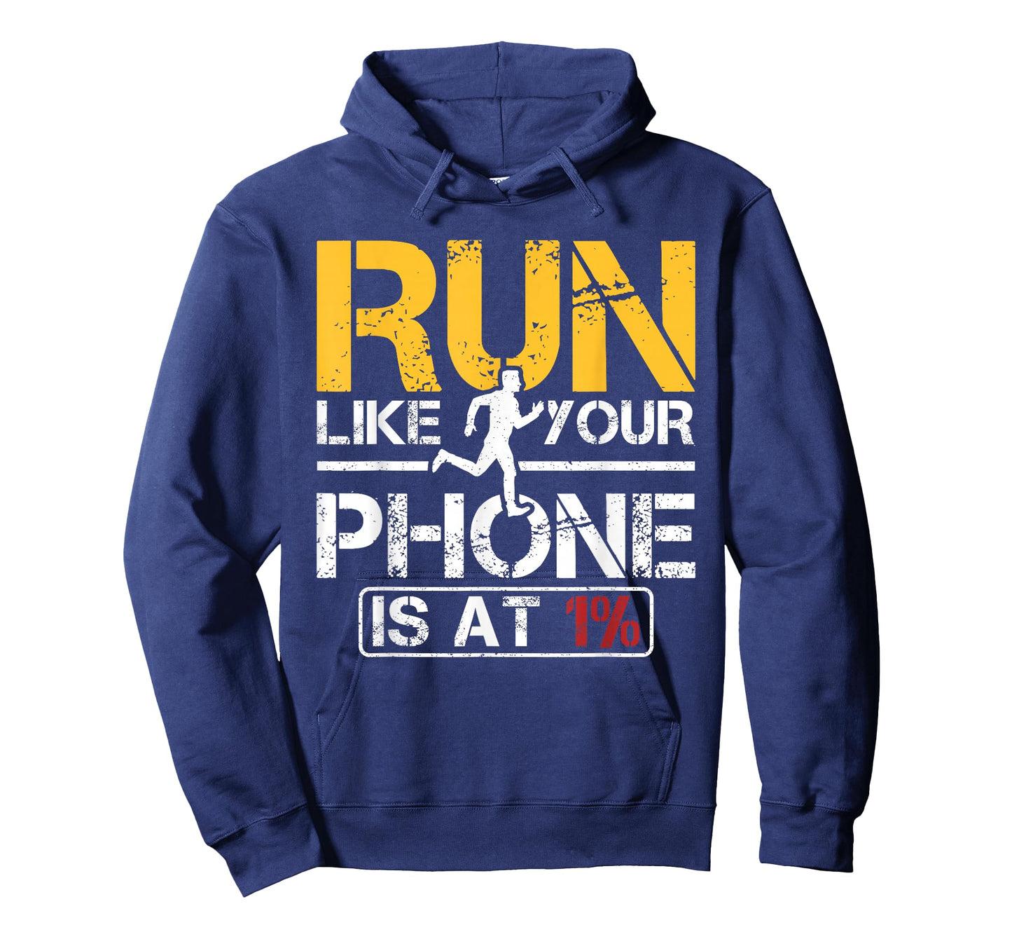 Run Like Your Phone Is At 1 Percent Cross Country Running T-Shirt