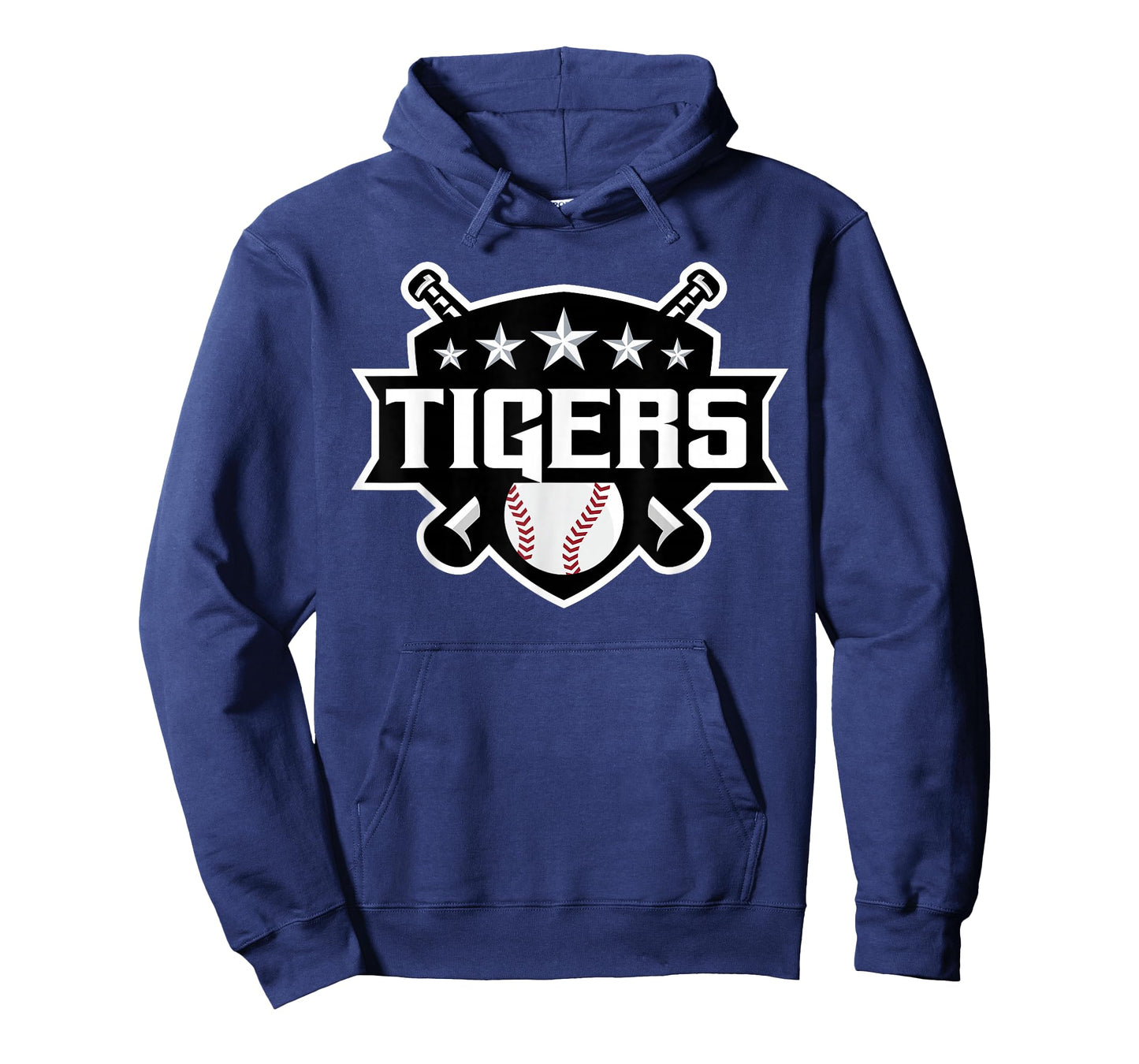 Tigers Baseball Sports Game Day Spirit Print Stars Mom Dad T-Shirt