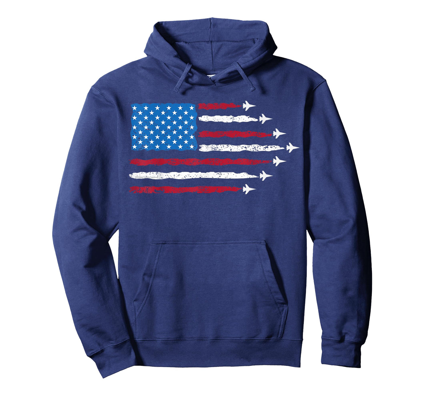 Patriotic Red White Blue USA Flag Fighter Jets 4th of July T-Shirt