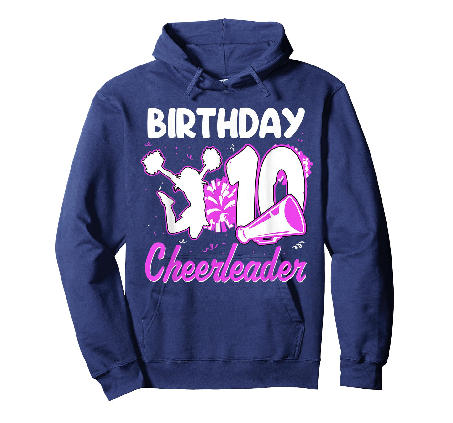 10th Birthday Cheerleader Girl 10 Years Old Cheerleading T-Shirt
