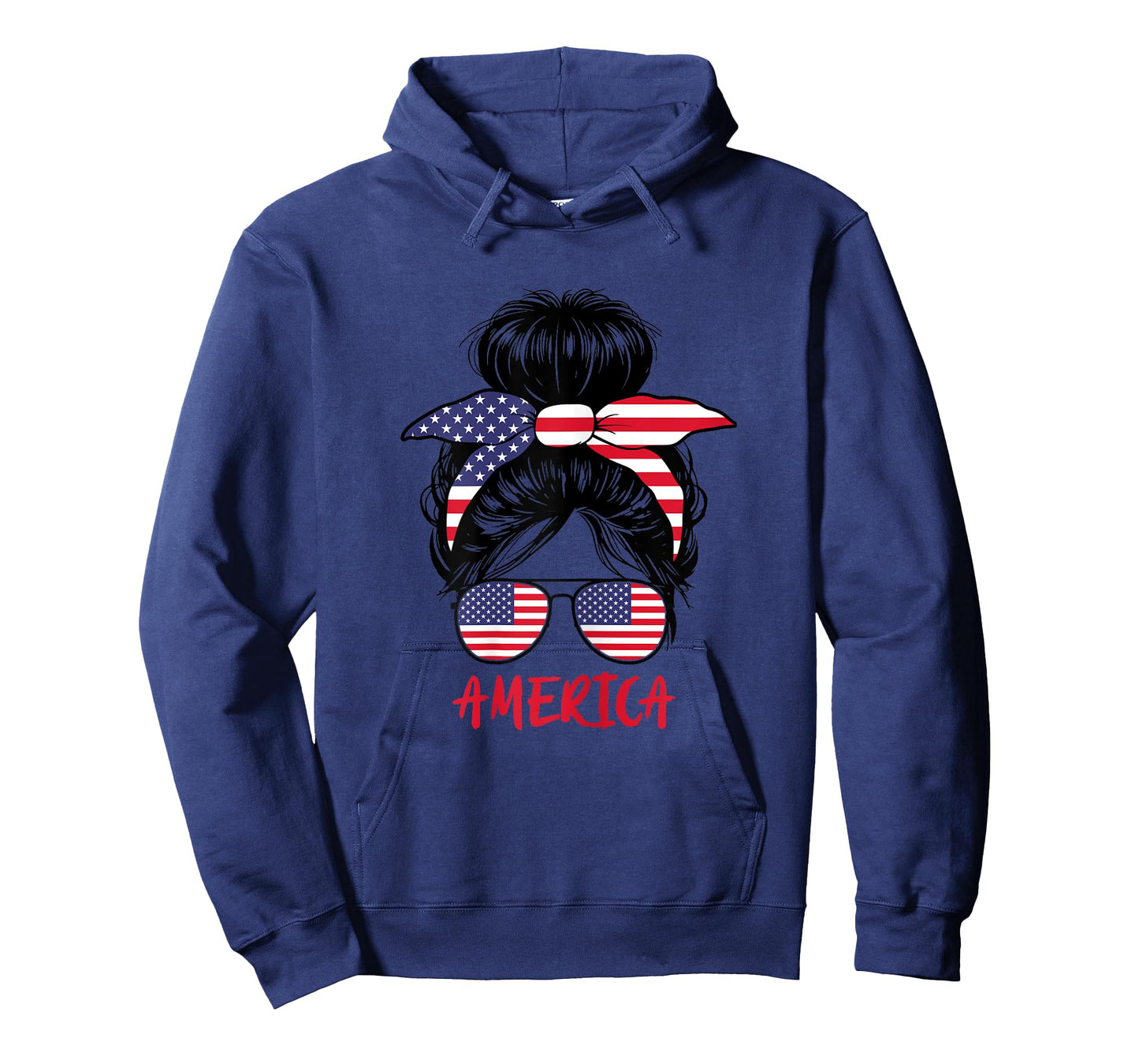 American Girl United States Woman Proud America Flag T-Shirt