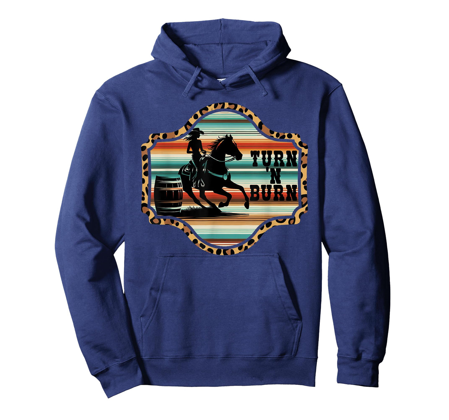 Barrel racing rodeo cowboy serape mexico horse Turn 'n burn T-Shirt