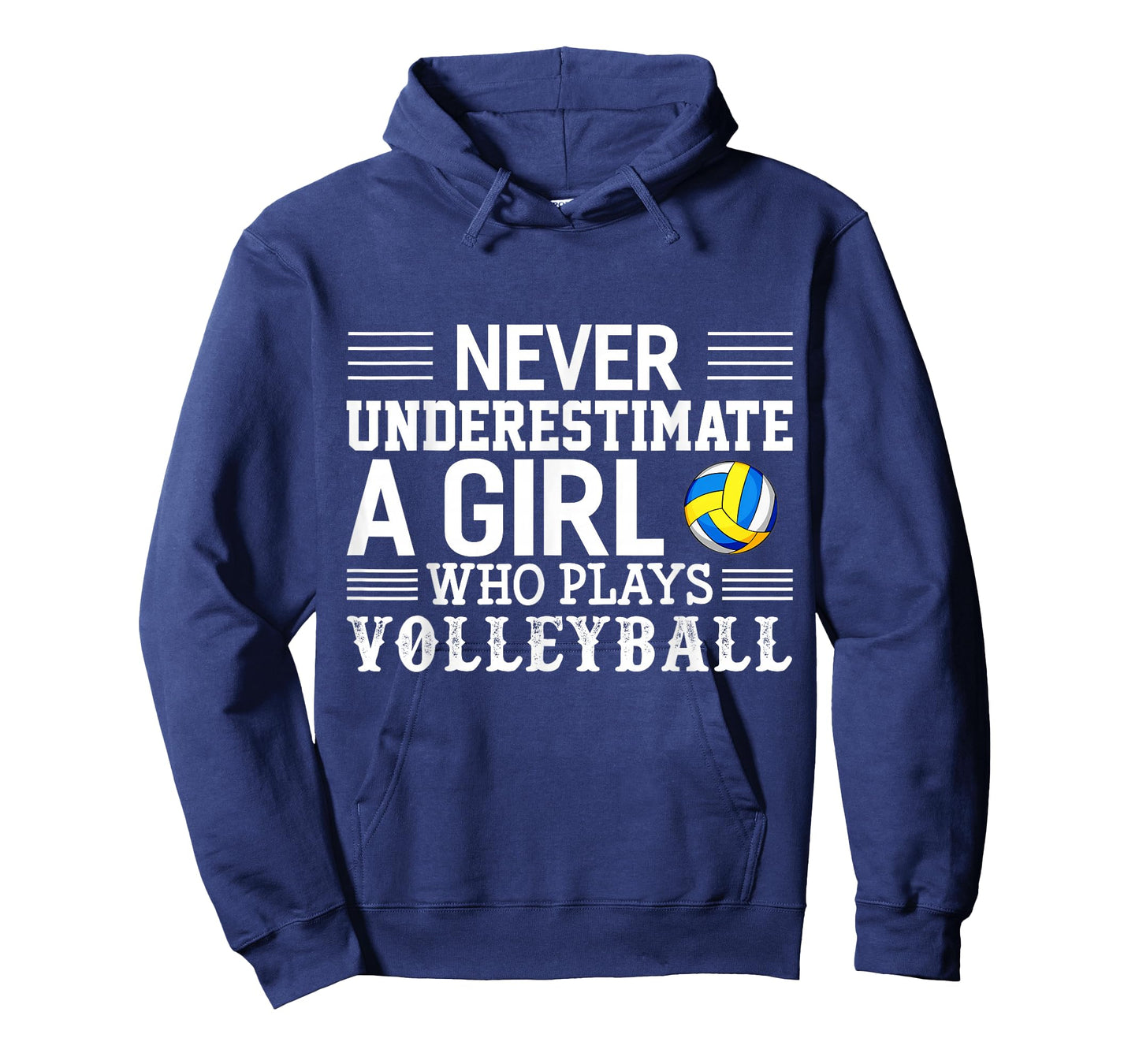 Never Underestimate A Girl Who Plays Volleyball T-Shirt