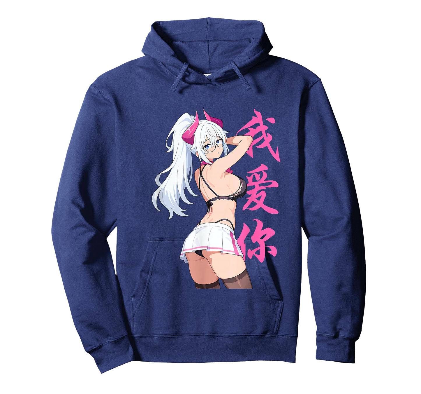 Waifu Sexy Anime Girl Horns Mini Skirt Japanese Retro Art T-Shirt