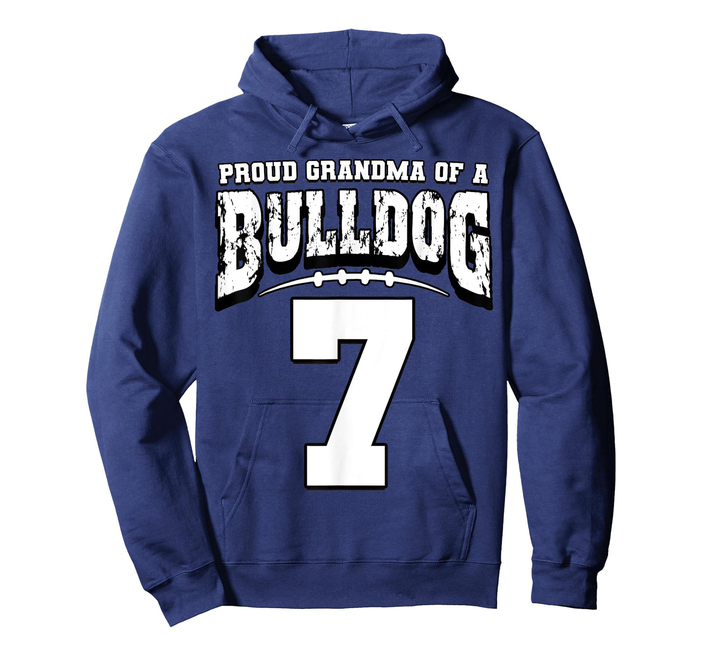 Proud Bulldog Football Grandma Of Player 7 T-Shirt