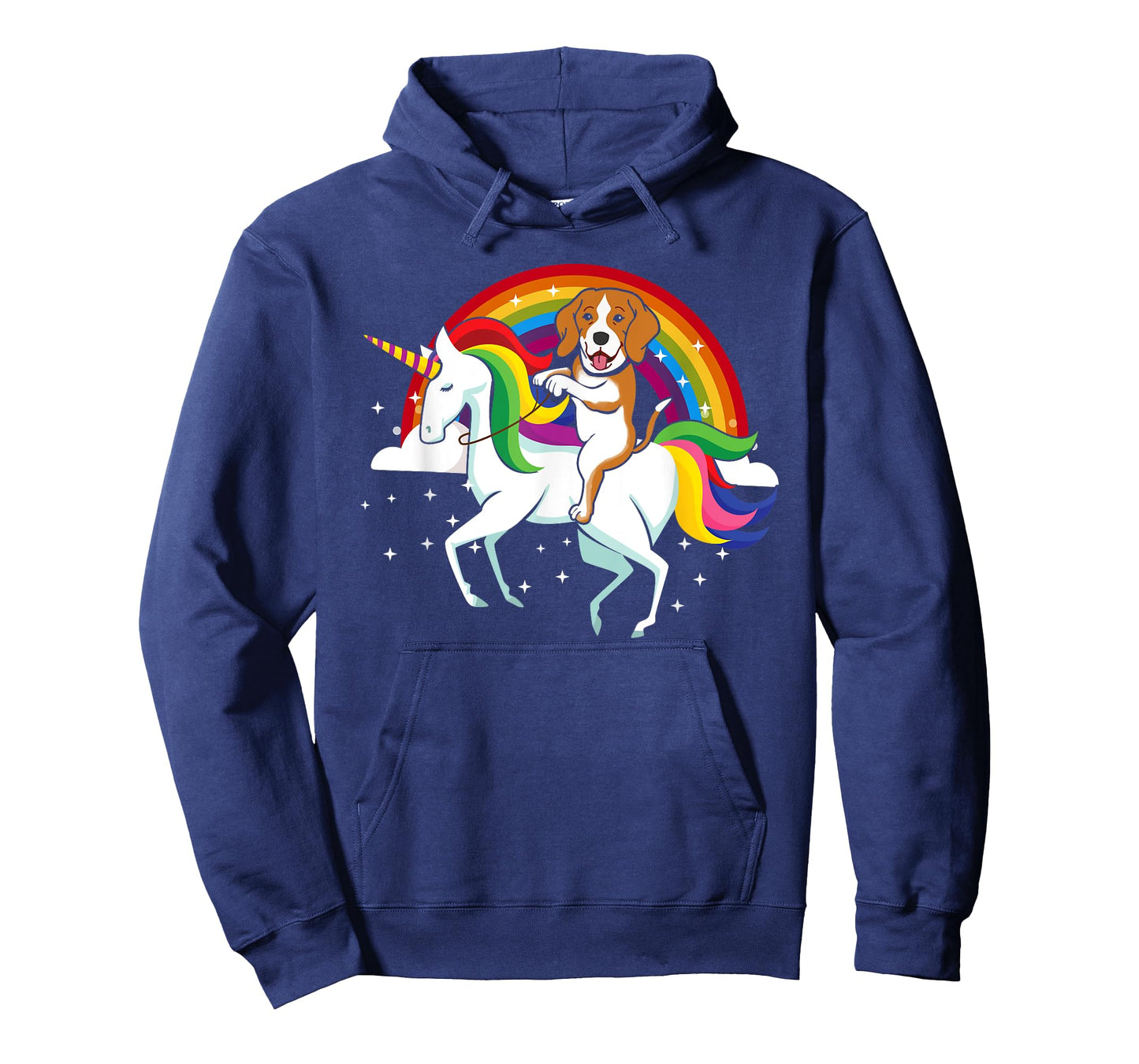 Funny Beagle Dog Riding Unicorn Rainbow Tshirt Cute Gifts Men Women Kids T-Shirt