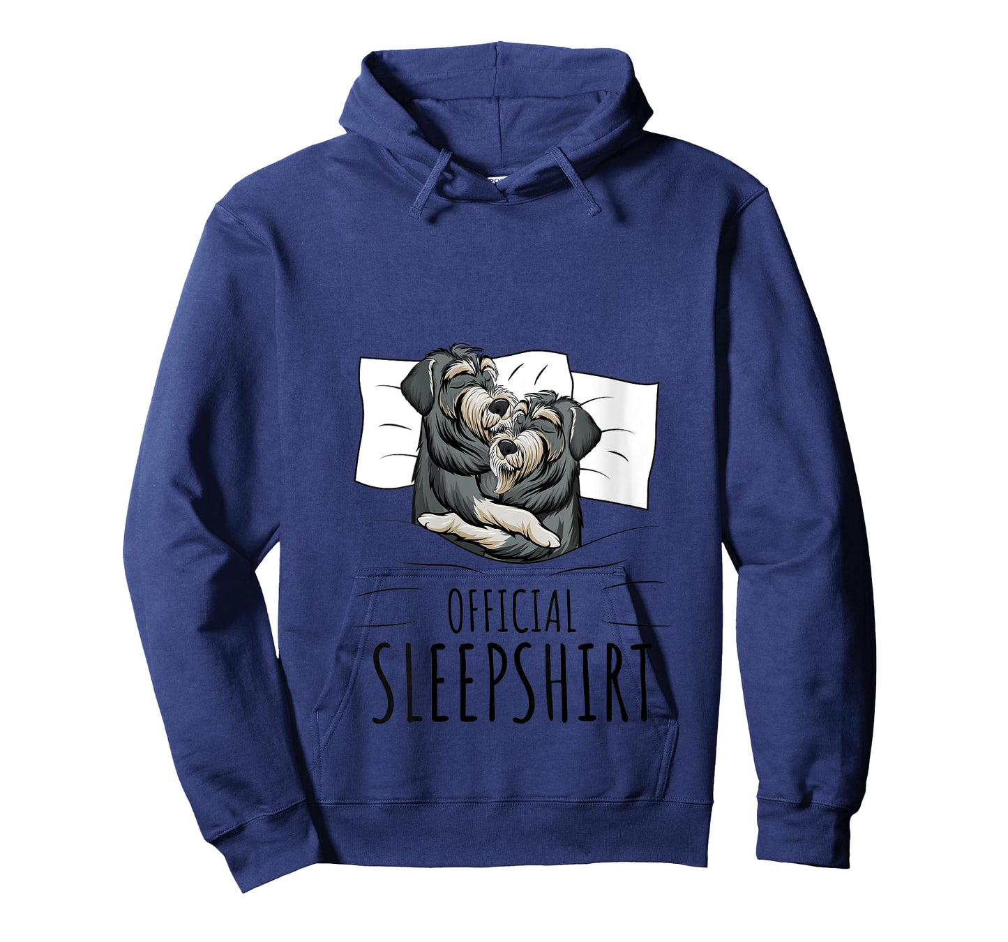 Womens Sleeping Miniature Schnauzer Pajama Official Sleepshirt V-Neck T-Shirt