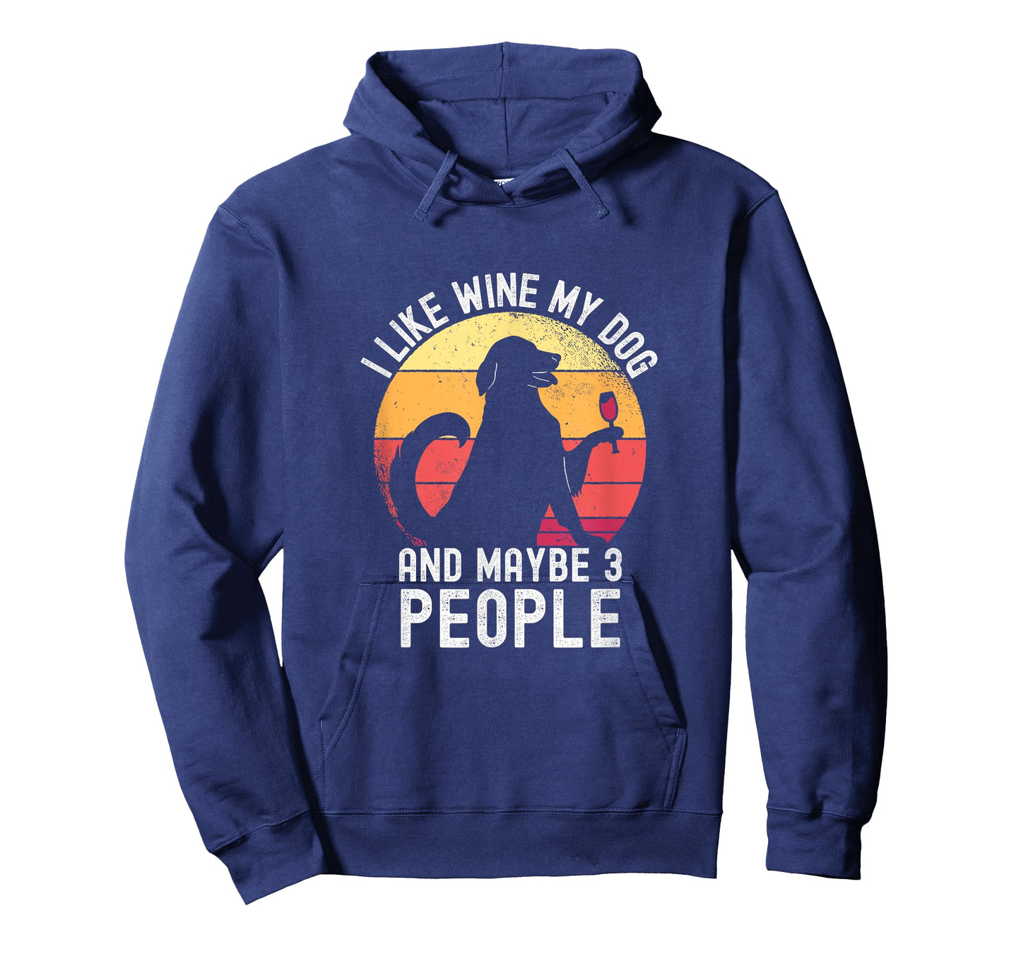 Vintage I Like Wine My Dog & Maybe 3 People Wine Lover T-Shirt