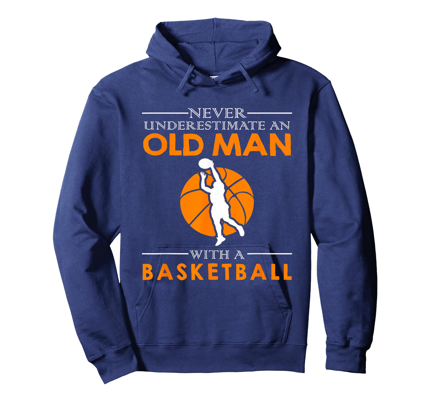 Never underestimate an old man with a basketball T-Shirt