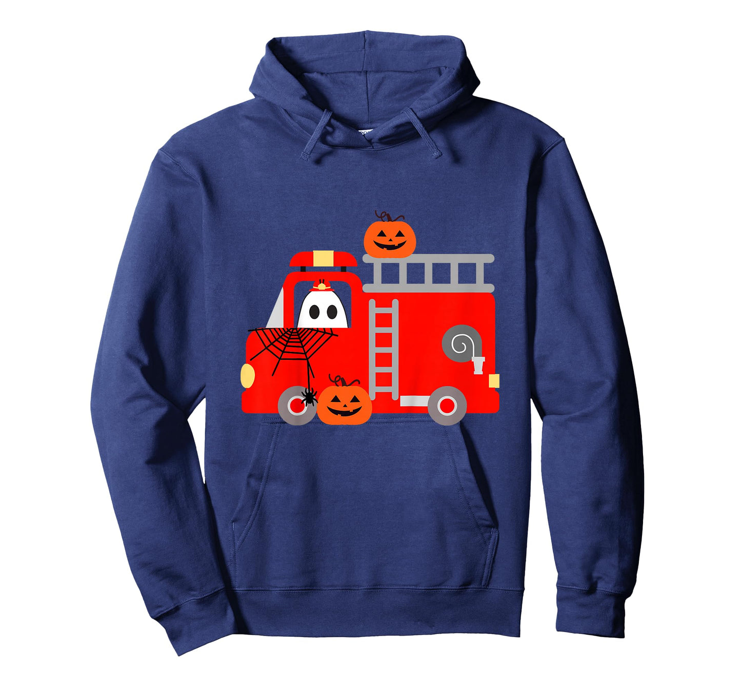 Toddler Boy Firetruck Halloween Fire Truck Firefighter Ghost T-Shirt