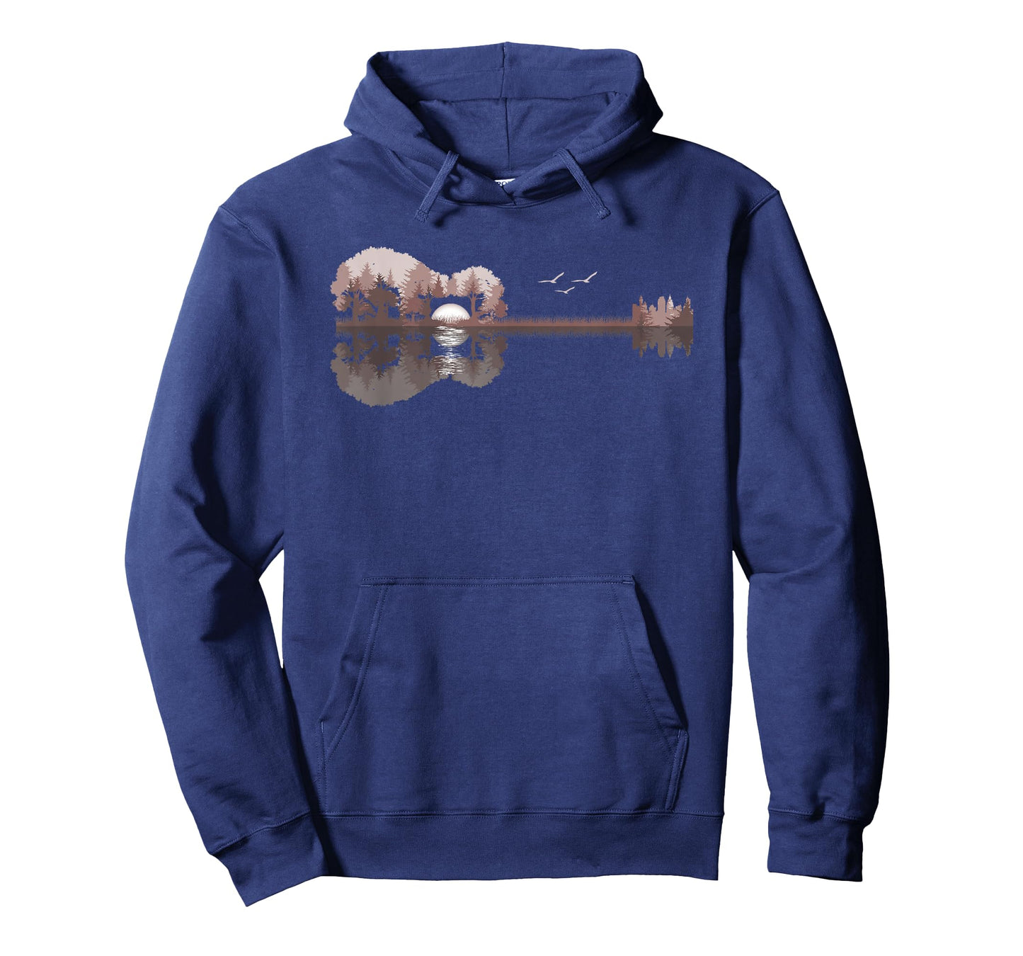 Acoustic Guitar Lake Sunset Guitarist Country Rock Music T-Shirt
