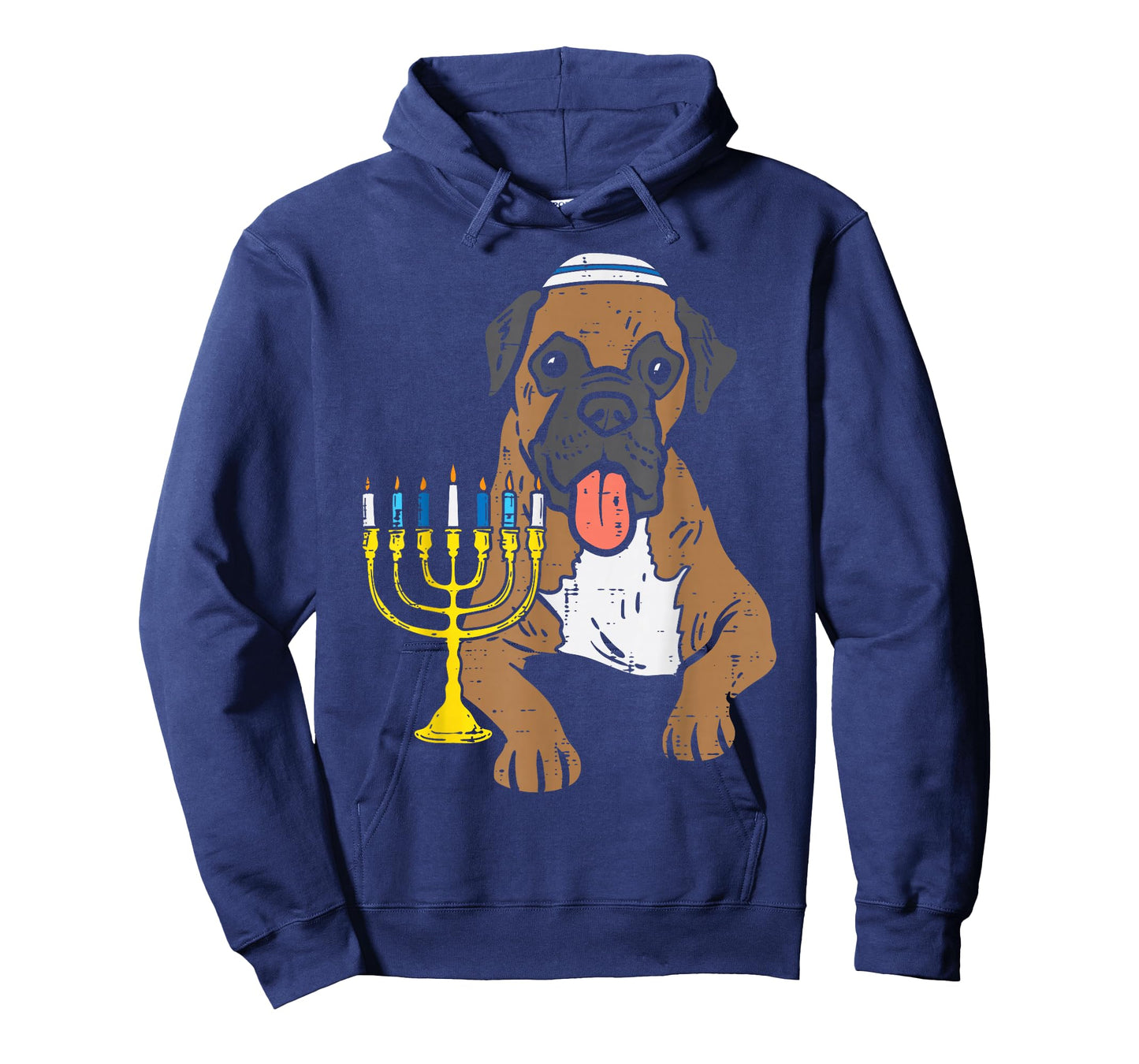 Jewish Boxer Dog Menorah Hanukkah Pajamas Chanukah PJs T-Shirt