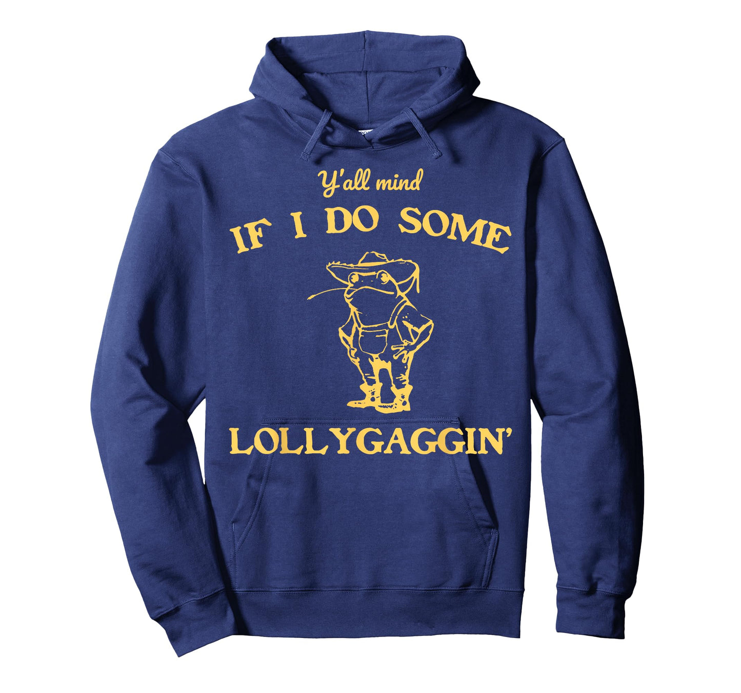 Lollygaggin Funny Frog Meme Cute Toad Cowboy Art T-Shirt