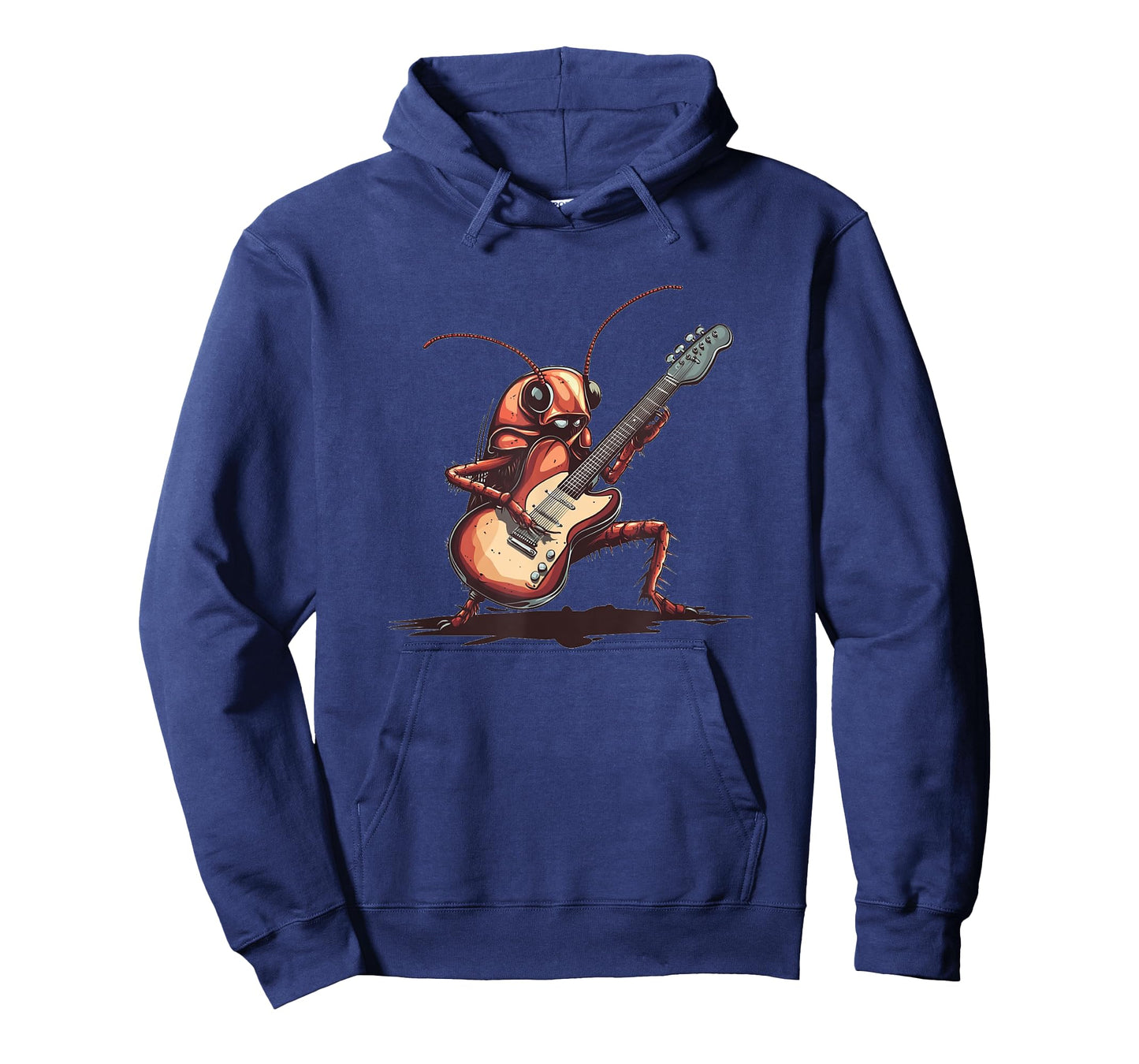 Funny Rock Cockroach with Electric Guitar Costume T-Shirt