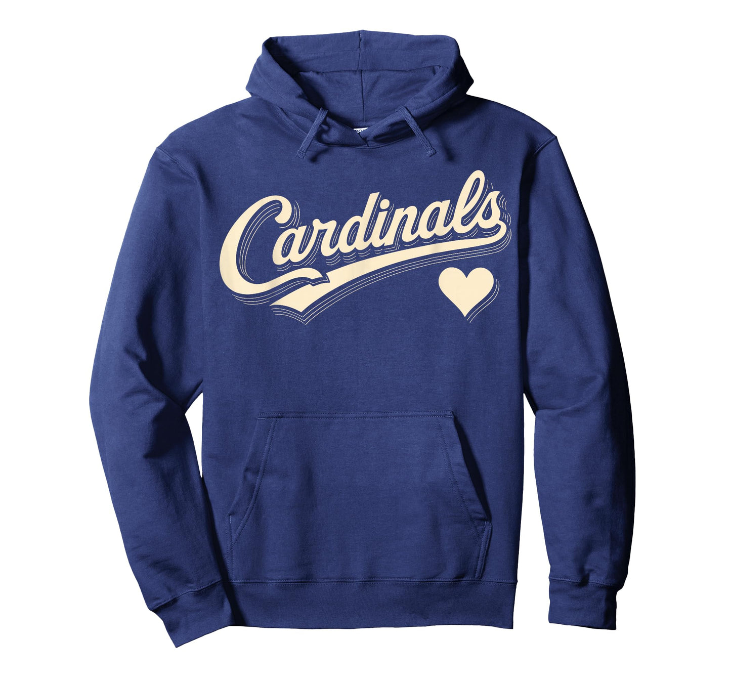 Cardinals Retro Script Typography Heart Gift for Men Women T-Shirt