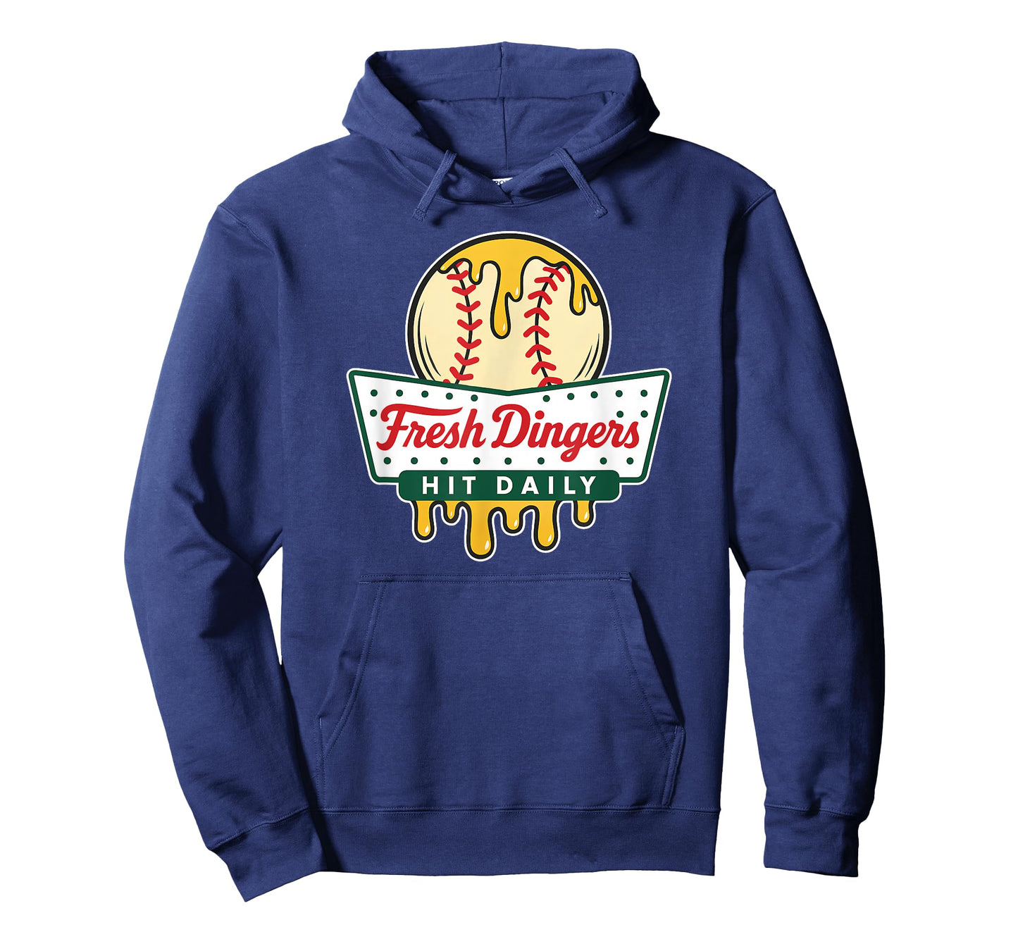 Baseball Fresh Dingers Funny Logo Ball Dripping Player Fav T-Shirt