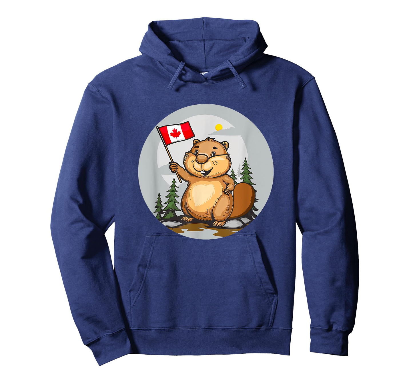Canadian Beaver Logo for a Playful Wilderness Look T-Shirt