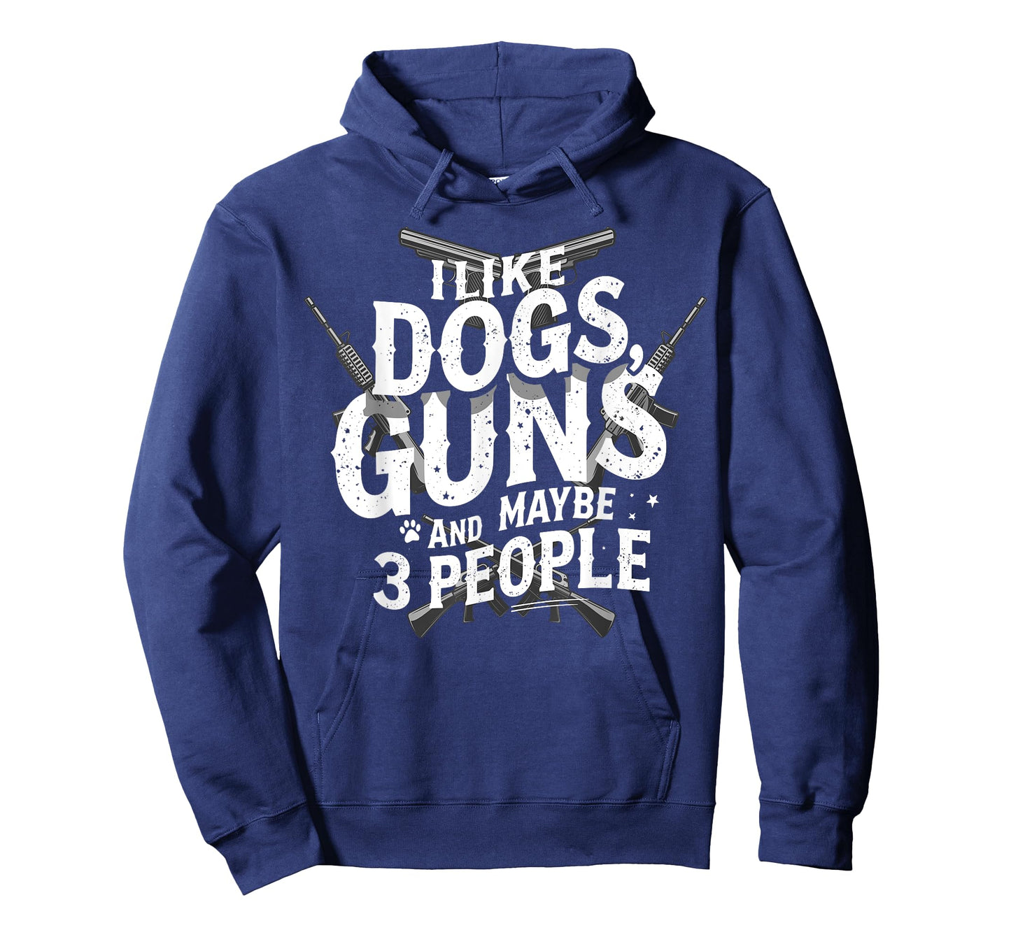 I Like Dogs Guns and Maybe 3 People Funny Dog Joke Vintage T-Shirt