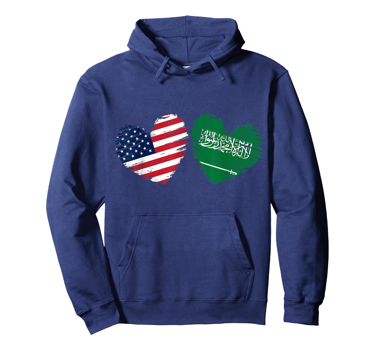 USA Saudi Arabia Flag Heart Saudi Arabian American T-Shirt