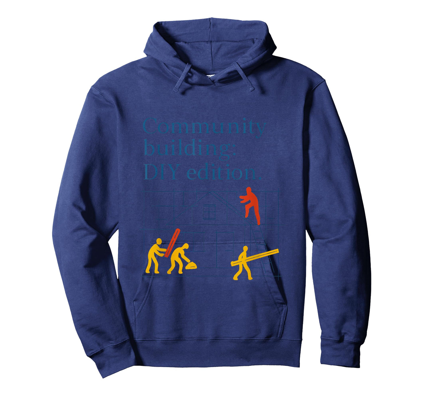 Community Building DIY Edition Blueprint Design T-Shirt