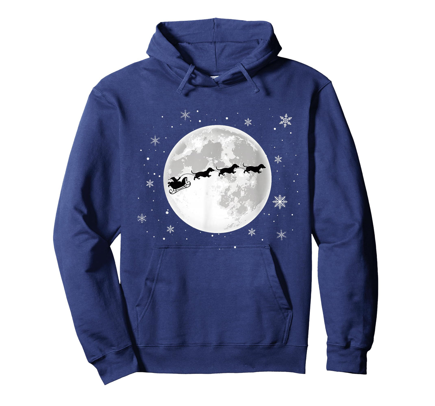Dachshund Santa Sleigh Flying Funny Wiener Dog Christmas T-Shirt