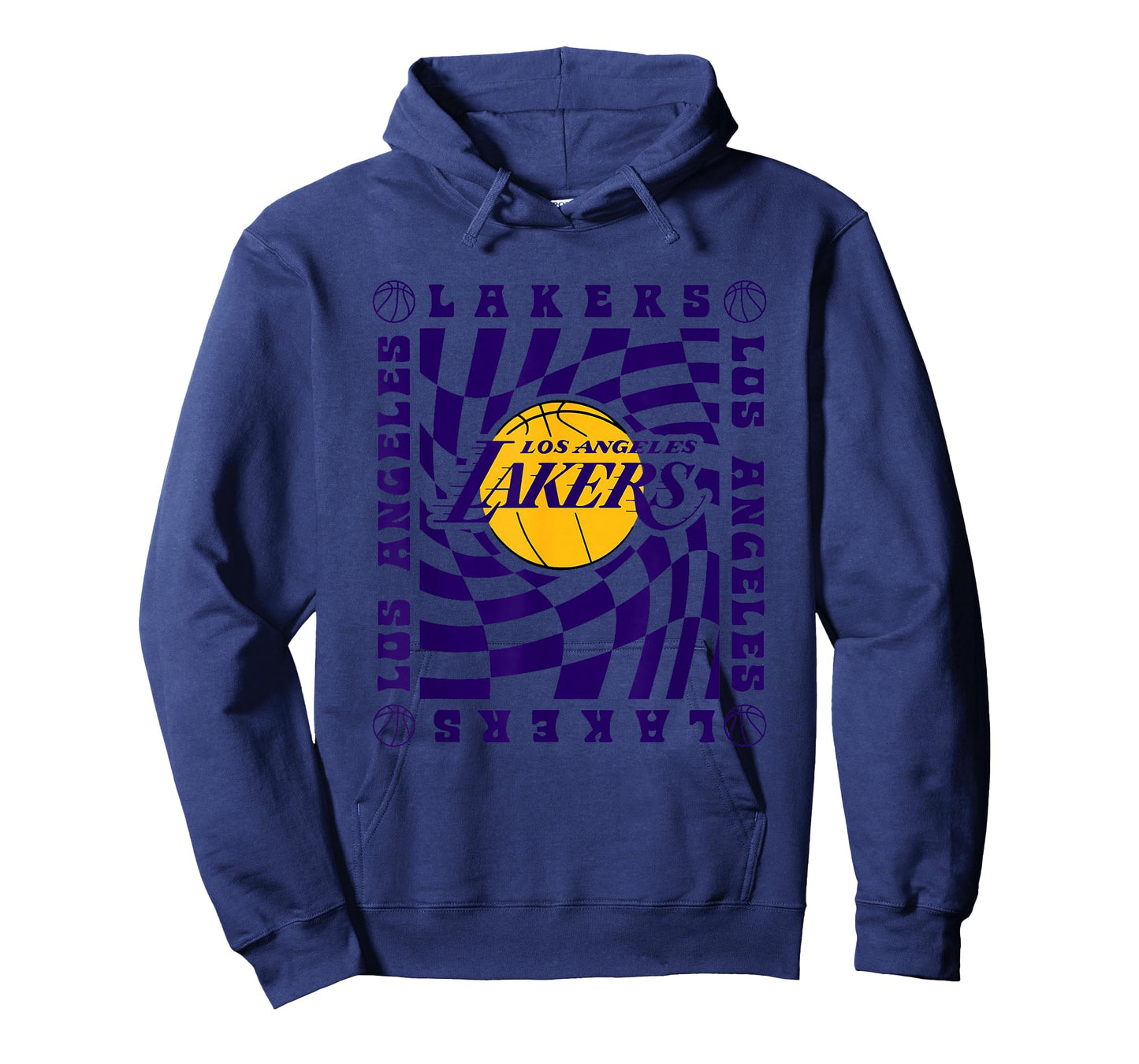 NBA Los Angeles Lakers Retro Checkerboard Wave T-Shirt