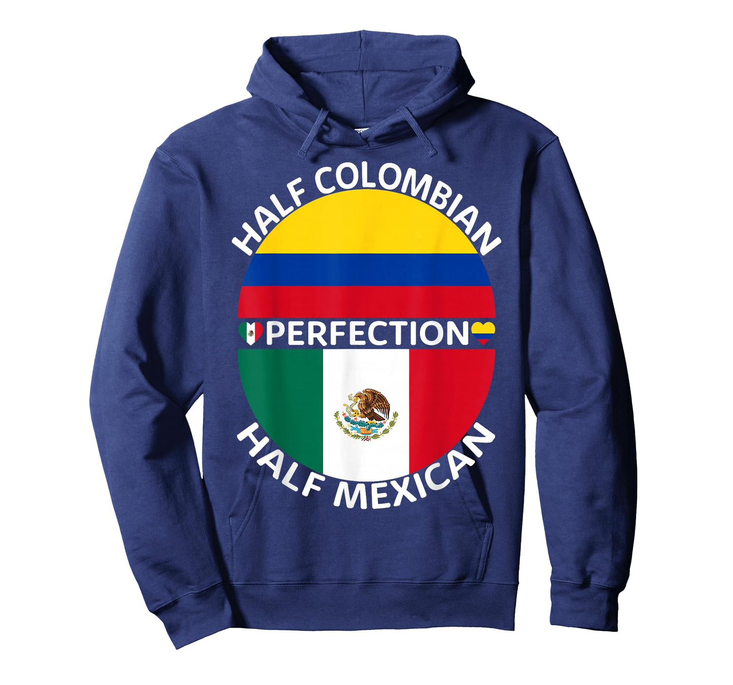 Half Mexican Half Colombian Mexico Colombia Flag Roots Men T-Shirt