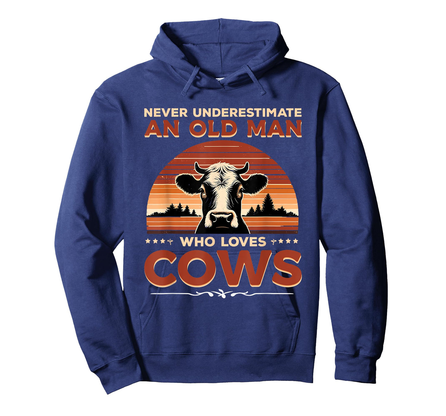 Never Underestimate An Old Man Who Loves Cows Cow Farmer T-Shirt