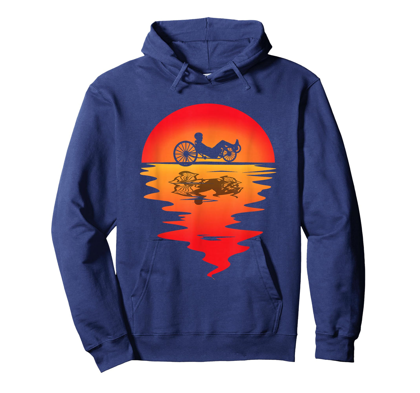 Recumbent Bike Recumbent Trike Cyclist Vintage Sunset Triker T-Shirt