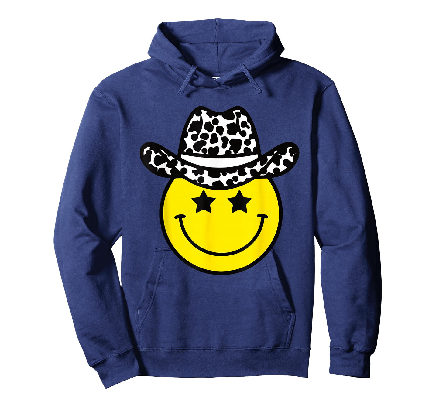 Cute Western Country Cowgirl hat Star Yellow Smile Face Girl T-Shirt