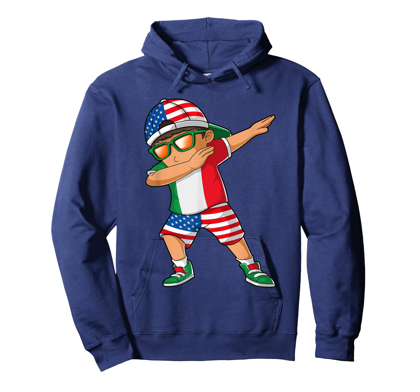 Half American Half Italian Boy Kid Italy Flag Patriotic T-Shirt