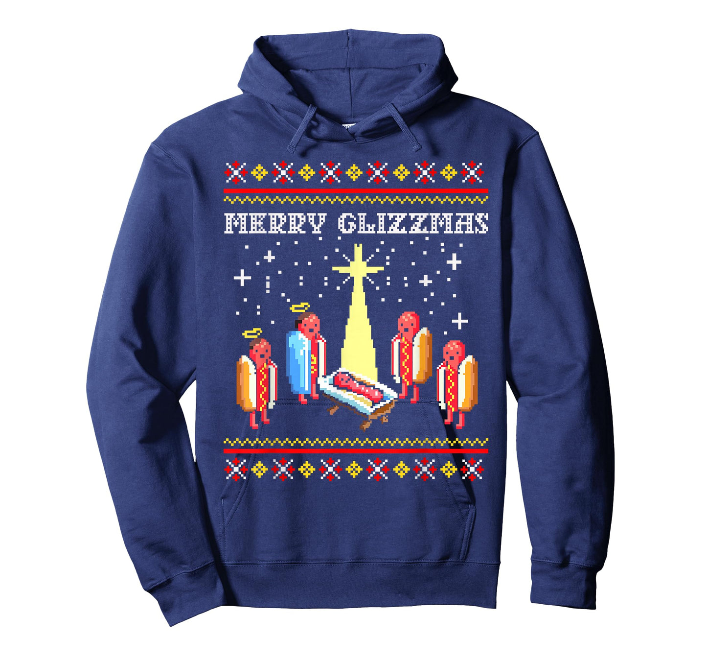 Funny Merry Glizzmas Hot Dogs Family Group Ugly Christmas T-Shirt