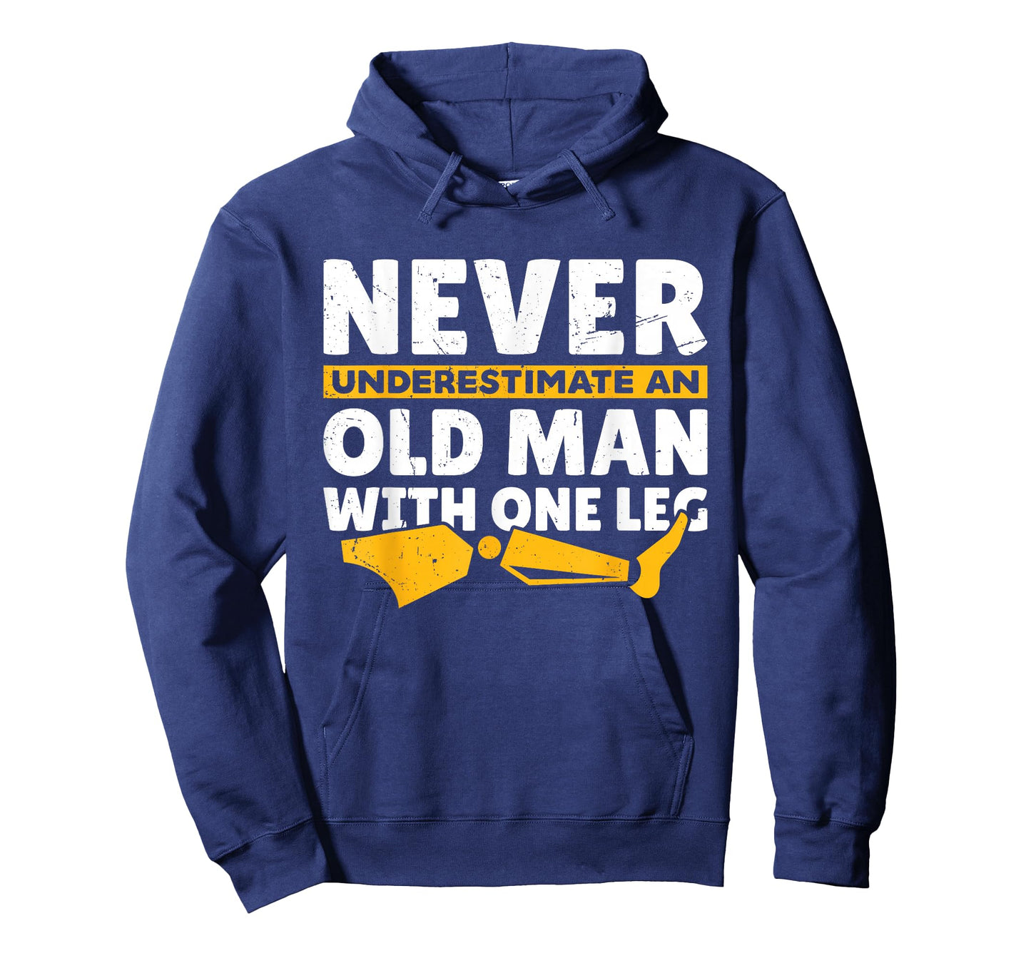 Never Underestimate an Old Man with One Leg Funny Amputee T-Shirt