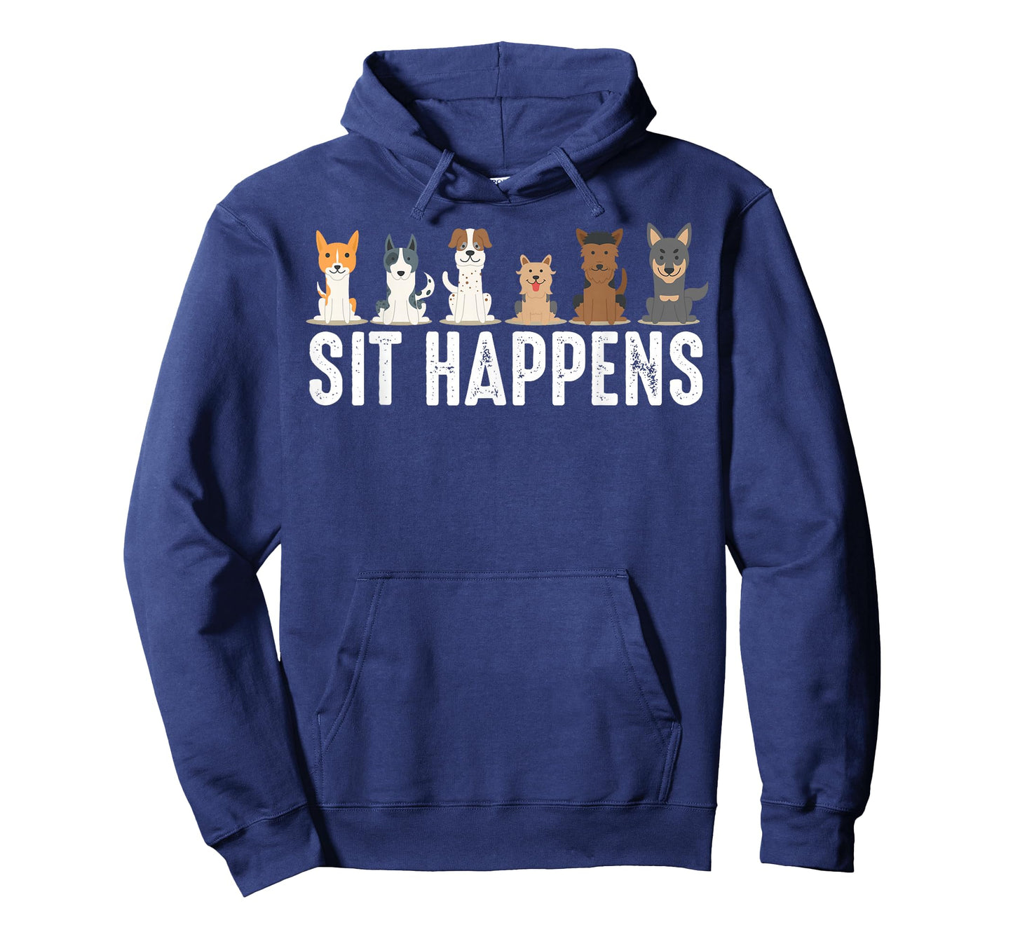 Cute Animal Whisperer Puppies Humor Quote Designs | Funny Sit Happens | Cool Sitting Dogs Unisex-Adults, Kids T-Shirt - Black, Short Sleeve, Classic Fit, Crew Neck, Pull On