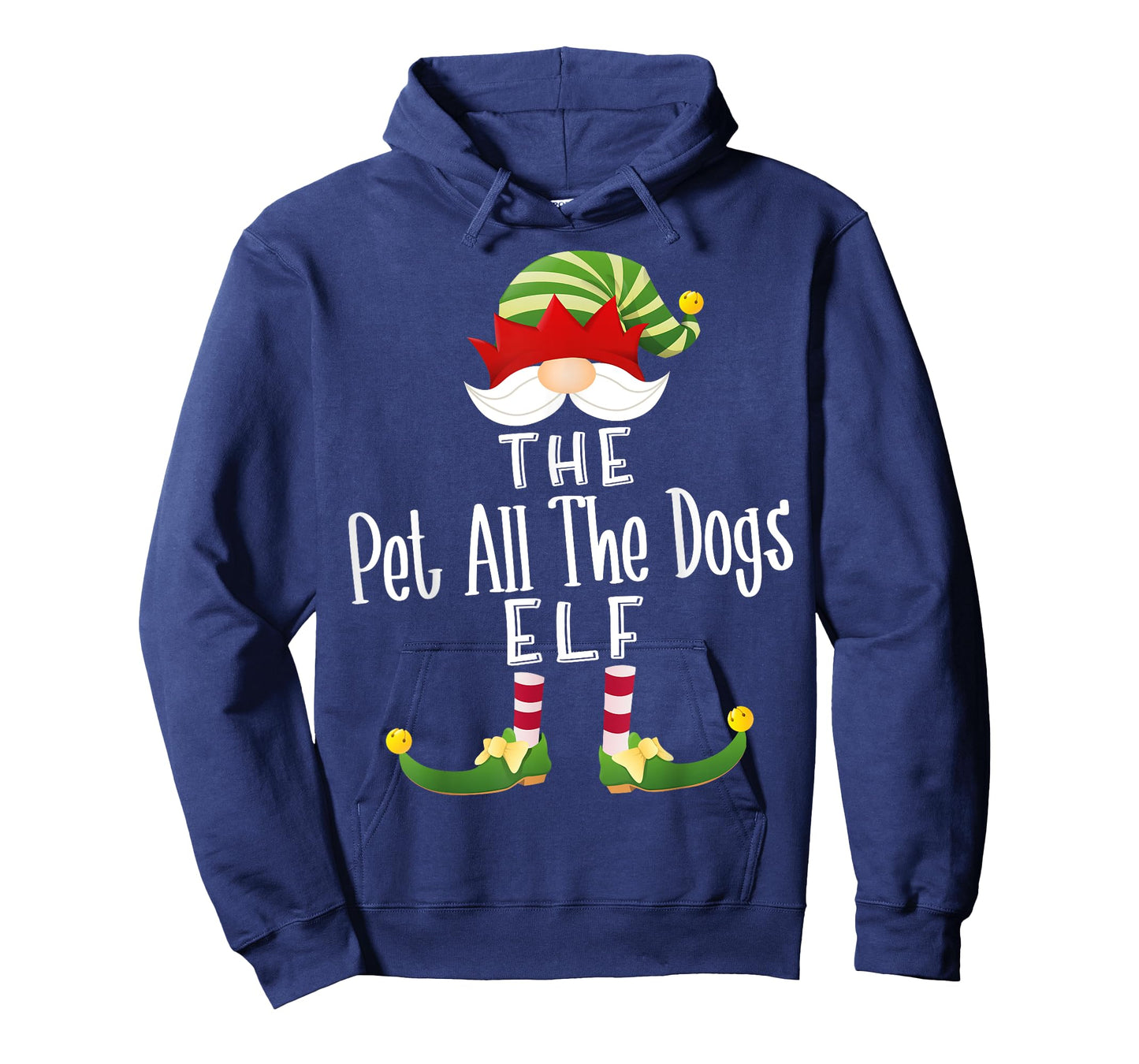 Pet All The Dogs Elf Group Christmas Funny Pajama Party T-Shirt