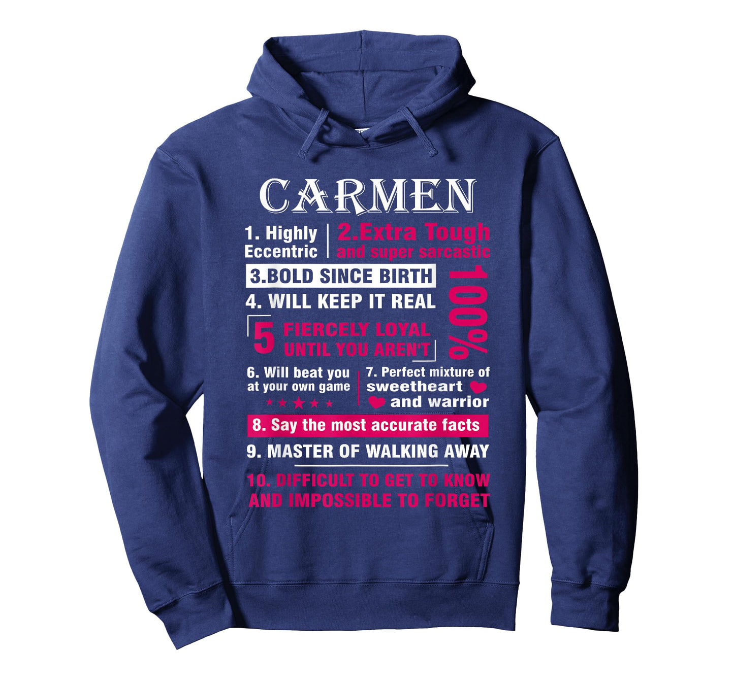 CARMEN Highly Eccentric 10 Facts Shirt First Name shirt T-Shirt