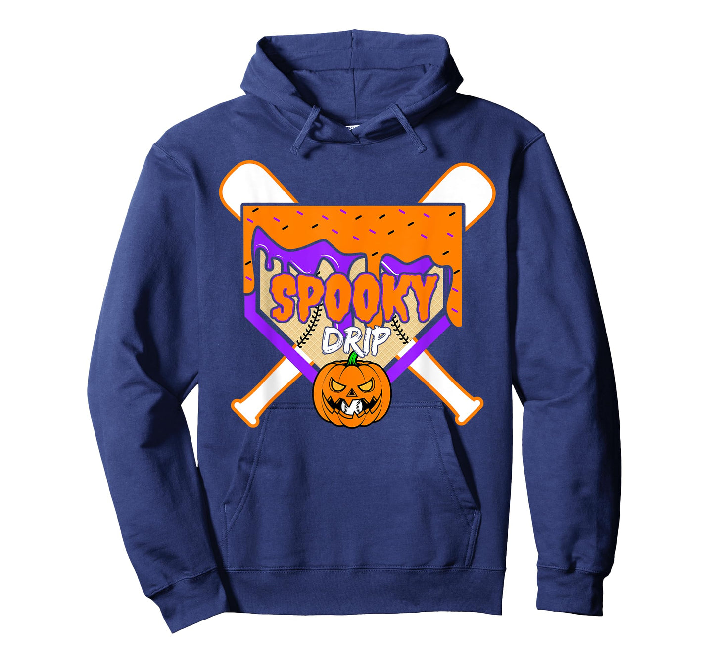 Halloween Baseball Ice Cream Drip Home Plate Spooky Drip Boy T-Shirt