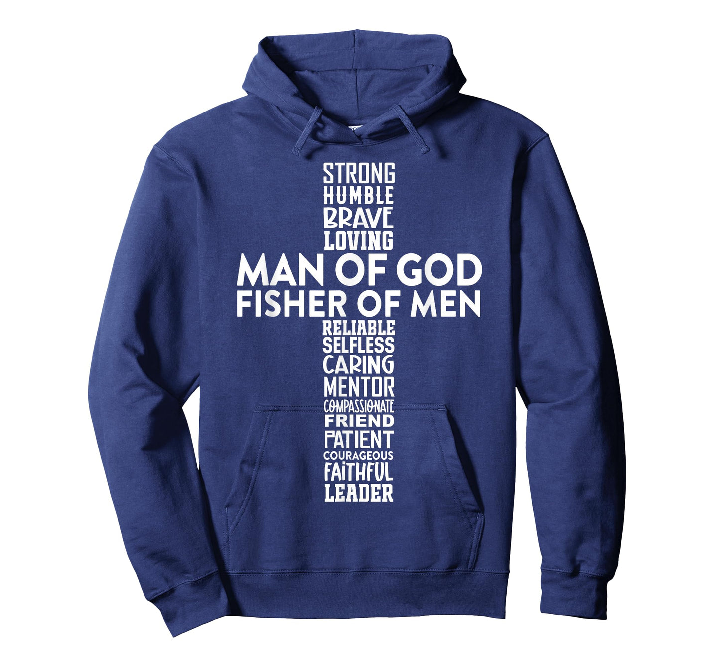 Man of God Fisher of Men Christian Cross Fathers Day Faith T-Shirt