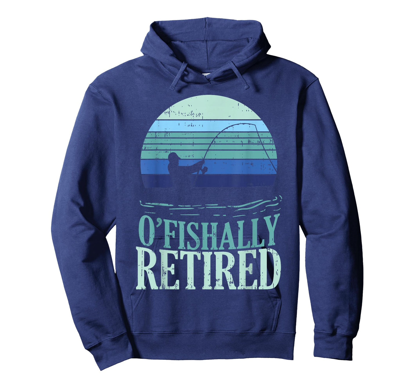 Ofishally Retired Fishing Retro Retirement Dad Men Gift T-Shirt