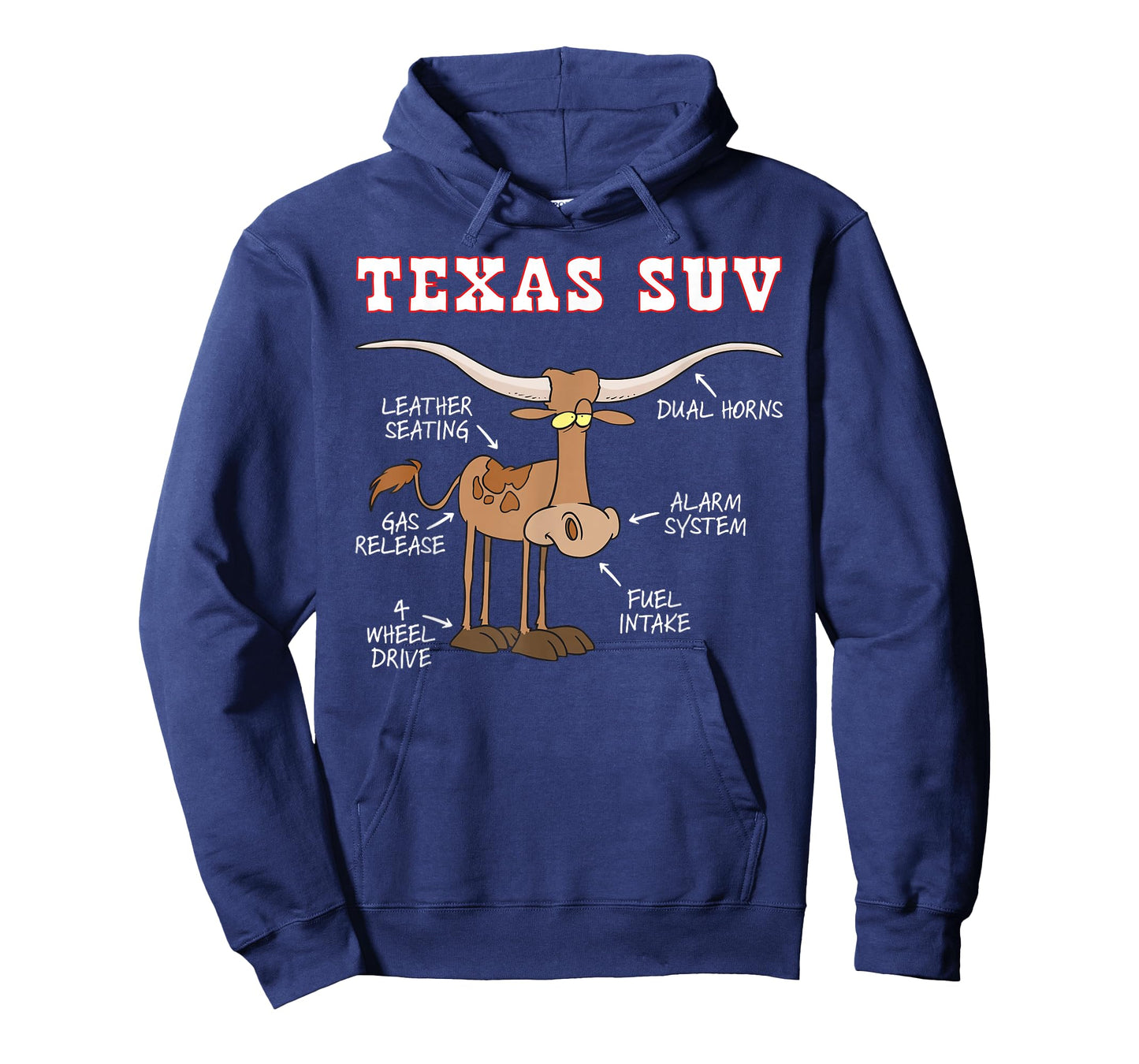 Texas TX SUV Funny Joke Longhorn Cattle Cow T-Shirt